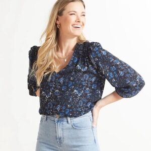 Roan + Ryan Cassidy Raglan blouse Size Small